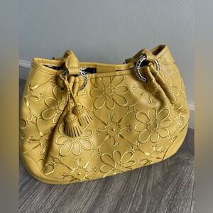 Yellow Embroidered Brighton Bag / Purse